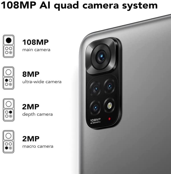 Xiaomi Redmi Note 11S 5G. Näytön lävistäjä: 16,8 cm (6,6"), näytön resoluutio: 2400 x 1800 pikseliä. Prosessorin kellotaajuus: 2 GHz, prosessoriperhe: