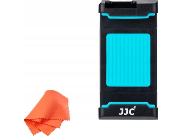 JJC SPC1A blå smartphonehållare med vattenpass och släde