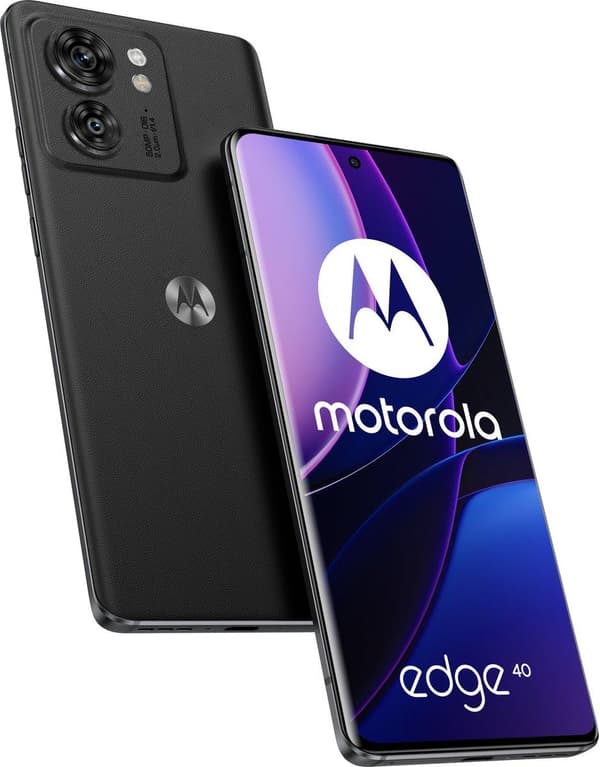 Motorola Edge 40 - 5G smartphone - dual SIM - RAM 8 GB / intern hukommelse 256 GB - POLED-skærm - 16,60 cm (6,55") - 2400 x 1080 pixels (144 Hz) - 2 x Sort