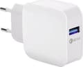 Miniatyrbilde 1 av 2: Vega lader 3A HVIT LADER VEGA FASTON QUICK 3.0 HURTIGLADER 3000mA 15W>