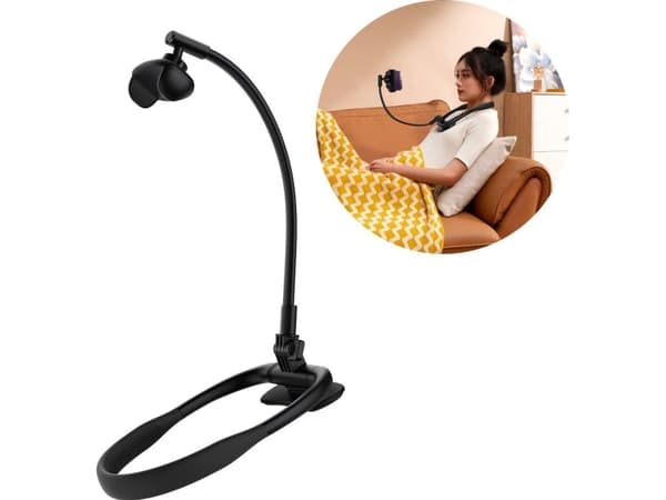 Baseus ComfortJoy Series universal neck mount, phone stand black (LUGB000001)