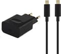Miniatyrbild 1 av 2: Vega-laddare USB TYPE-C 3A VÄGGLADDARE SVART HUAWEI HW-050300E00 USB-C SNABBLADDARE KABEL 3000mA PD&gt