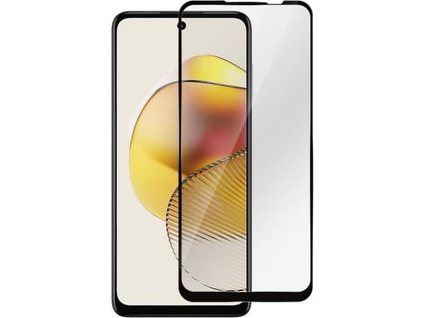 eSTUFF Titan Shield - Skärmskydd för mobiltelefon - helt fodral - glas - ramfärg svart - för Motorola Moto G31, G41, G71, G73