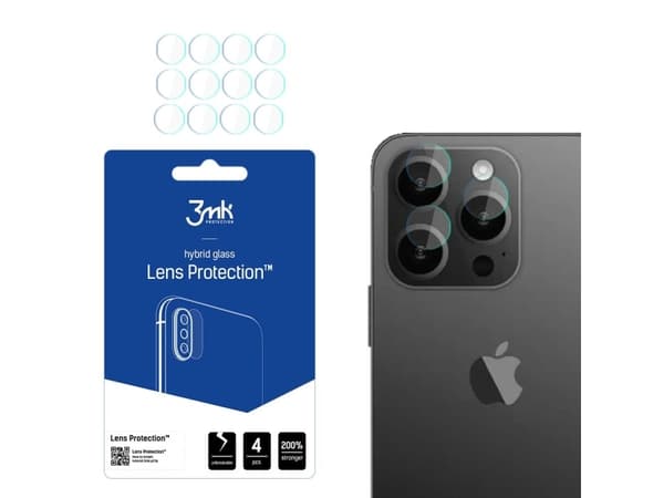 3MK 3mk kameran objektiivin suoja Apple iPhone 15 Pro Max (4kpl)