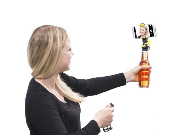 Mantona 21236, Mobiltelefon / smartphone, Active-hållare, Svart, Gul