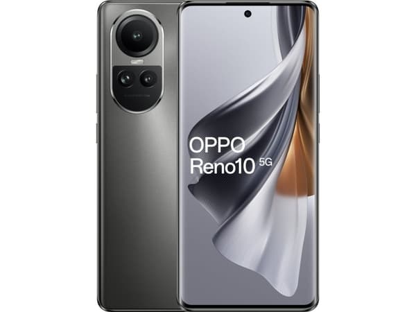OPPO Reno10 5G - 5G pekskärmsmobil - dual-SIM - RAM 8 GB / Internminne 256 GB - microSD slot - OLED-skärm - 6.7" - 2412 x 1080 pixlar (120 Hz) - 3 st
