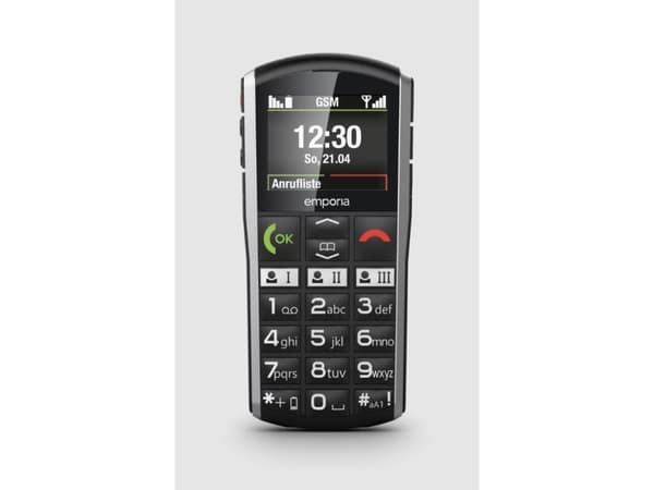 Emporia emporiaSIMPLICIRY.4G, Meny, Enkelt SIM, 5,08 cm (2"), Bluetooth, 1200 mAh, Sort Sort
