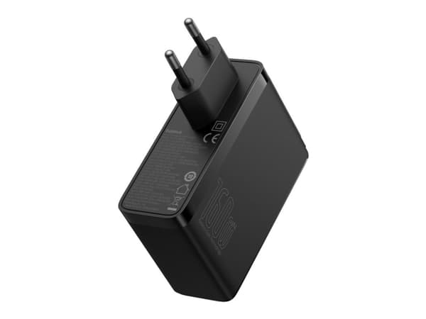 Baseus laturi Baseus GaN5 Pro 2xUSB-C + USB seinälaturi, 160W (musta)