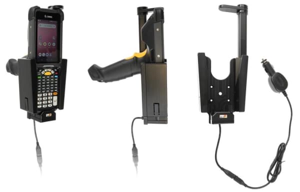 Brodit Active holder with cig-plug for Zebra MC9300, Matkapuhelin/älypuhelin, Aktiivinen teline, Auto/sisätila, Musta musta