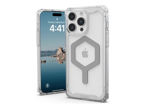 UAG Case for Apple iPhone 15 Pro Max [6.7-inch] - Plyo Magsafe Ice/Silver - Baksidesskydd för mobiltelefon - MagSafe-kompatibilitet - termoplastisk p
