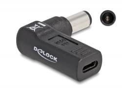 Delock - Strømadapter - 24 pin USB-C (hunn) til 7,4 x 5 mm DC-jakk (hann) - 19.5 V - 3 A - vinklet - svart