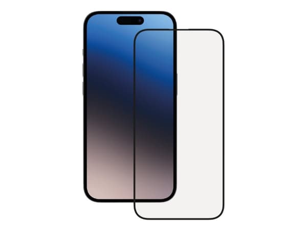 Vivanco 63938, Apple, iPhone 15 Pro, Skittbestandig, Slagbestandig, Ripebestandig, Knusesikker, Sort, Gjennomsiktig, 1 stykker