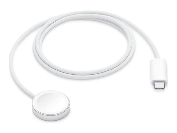 Apple Magnetic - Laddningskabel för smart klocka - 24 pin USB-C hane - 1 m - för Watch SE, Series 7, Series 8, Series 9, Ultra, Ultra 2 Vit