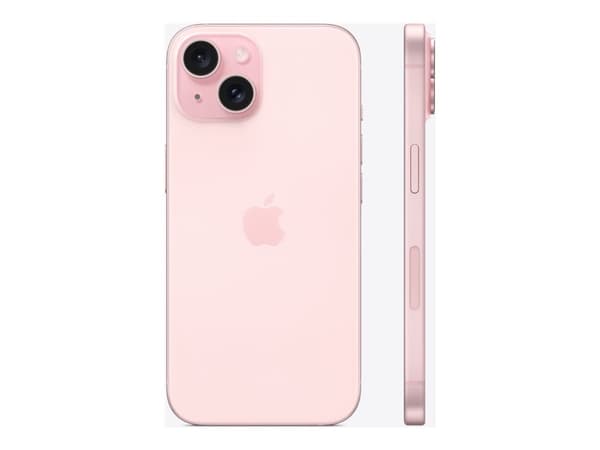 Apple iPhone 15 - 5G smartphone - dual-SIM / Internminne 256 GB - OLED-skärm - 6.1" - 2556 x 1179 pixlar - 2 bakre kameror 48 MP, 12 MP - front camer