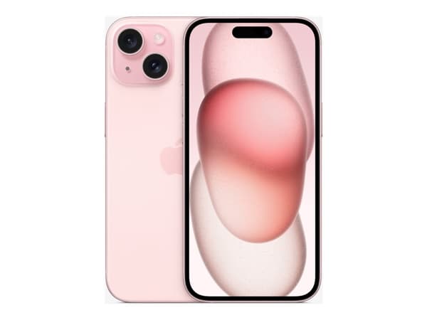 Apple iPhone 15 - 5G smartphone - dual-SIM / Internminne 256 GB - OLED-skärm - 6.1" - 2556 x 1179 pixlar - 2 bakre kameror 48 MP, 12 MP - front camer