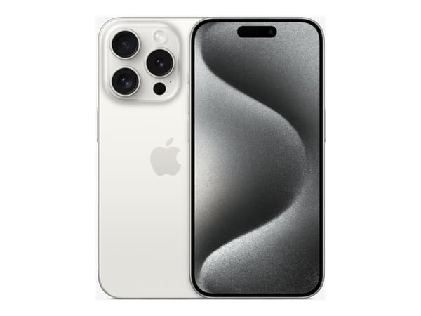 Apple iPhone 15 Pro - 5G smartphone - dual-SIM / Internminne 128 GB - OLED-skärm - 6.1" - 2556 x 1179 pixlar (120 Hz) - 3 st. bakre kameror 48 MP, 12
