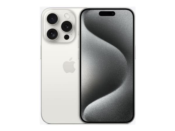 Apple iPhone 15 Pro - 5G smartphone - dual-SIM / Internminne 128 GB - OLED-skärm - 6.1" - 2556 x 1179 pixlar (120 Hz) - 3 st. bakre kameror 48 MP, 12