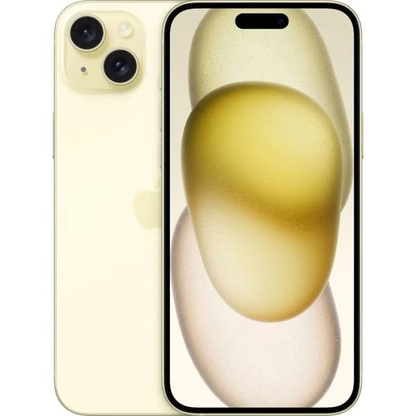Apple iPhone 15 Plus - 5G smartphone - dual-SIM / Internminne 128 GB - OLED-skärm - 6.7" - 2796 x 1290 pixels - 2 bakre kameror 48 MP, 12 MP - front