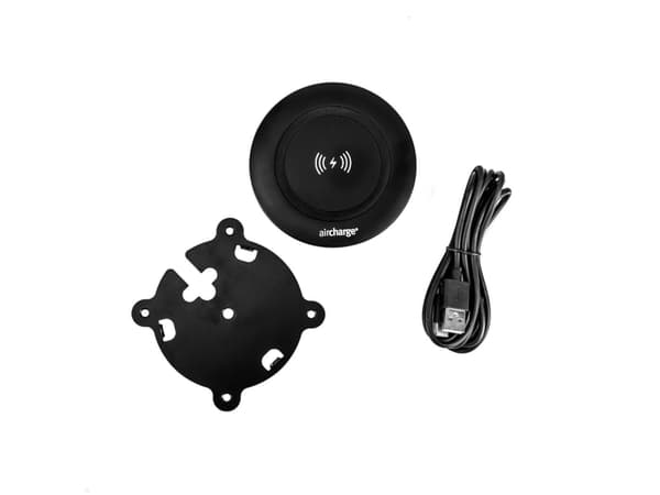 Bachmann 934.004, Innendørs, USB, 12 V, Trådløs lading, 2 m, Sort