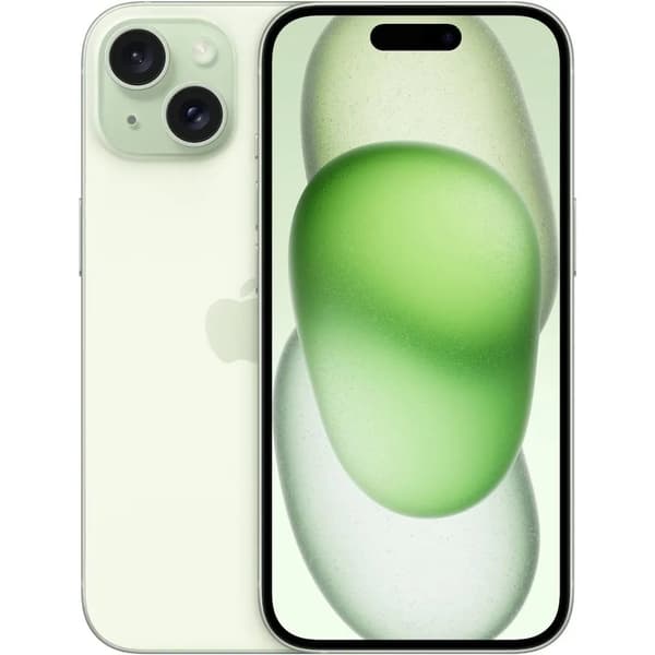 Apple iPhone 15 - 5G smartphone - dual-SIM / Internminne 128 GB - OLED-skärm - 6.1" - 2556 x 1179 pixlar - 2 bakre kameror 48 MP, 12 MP - front camer