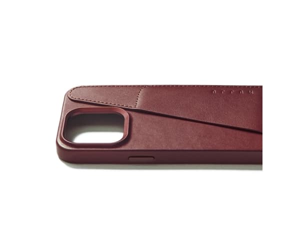 Mujjo iPhone 15 Pro Max Wallet Leather Case - Burgundy