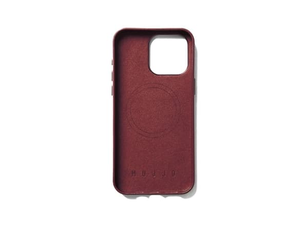 Mujjo iPhone 15 Pro Max Wallet Leather Case - Burgundy