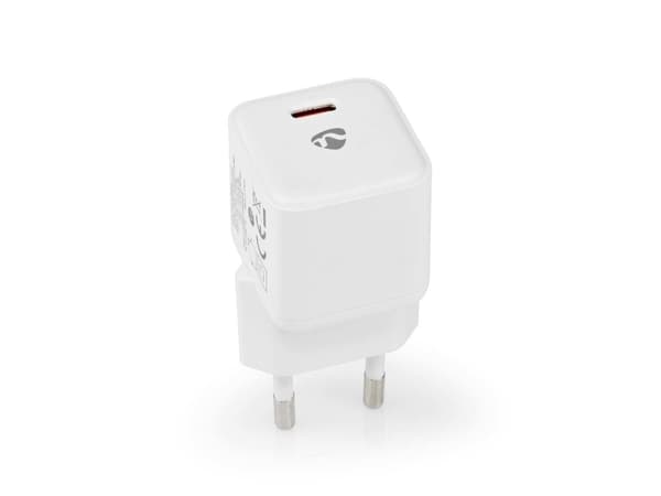 Nedis Mini Wall Charger, Innendørs, AC, 12 V, 0 m, Hvit Hvit