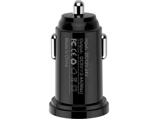 Techly IUSB2-CAR5-A34, Automatisk, Cigarr tändare, 3,4 A, Svart