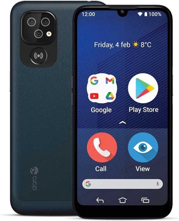 Doro 8200 Simple Senior Smartphone - Suuret kuvakkeet - Erittäin kovaääninen - Yhteensopiva kuulolaitteiden kanssa - 64 Gt