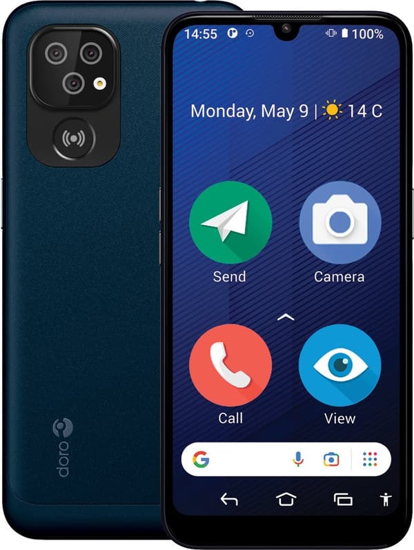 Doro 8200 Simple Senior Smartphone - Suuret kuvakkeet - Erittäin kovaääninen - Yhteensopiva kuulolaitteiden kanssa - 64 Gt
