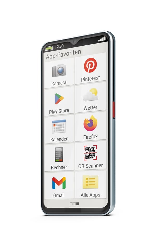 Emporia SMART.6, senior smartphone Android 13, 5G, 16,70 cm (6,58") skærm, tredobbelt hovedkamera 50+2+2 megapixel M4/T4 kompatibel med høreapparater,