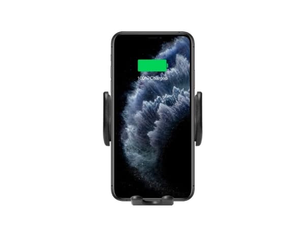 SBS Automatic Car Holder with QI Fast Charger 15W, Mobiltelefon / smartphone, Active-hållare, Bil/inomhus, Svart