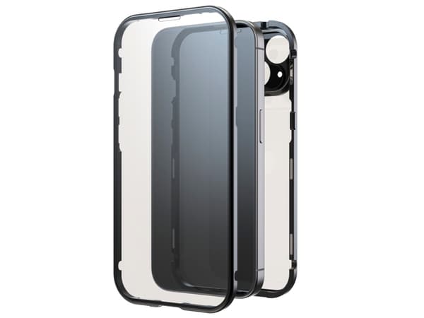 Black Rock 360° Glass Cover Apple iPhone 15 Sort Induktiv opladning, Stødsikker 1300TGC02