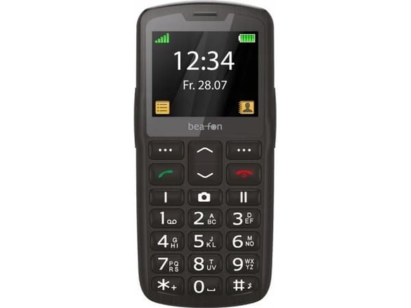Bea-fon Silver Line SL260 - Funksjonstelefon - microSD slot - LCD-display - 176 x 220 piksler - rear camera 0,3 MP - svart sølv