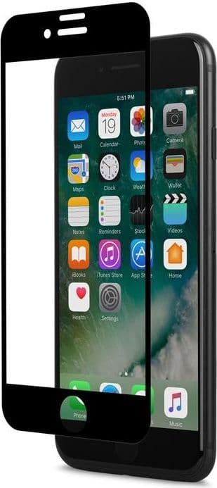 Moshi IonGlass, Apple, iPhone 7, Ripebestandig, Sort, Gjennomsiktig, 1 stykker