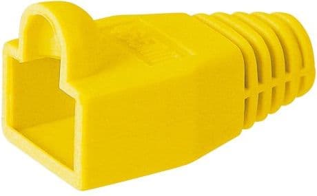Tecline RJ45, Cable boot, Gul, RJ45, 10 styck