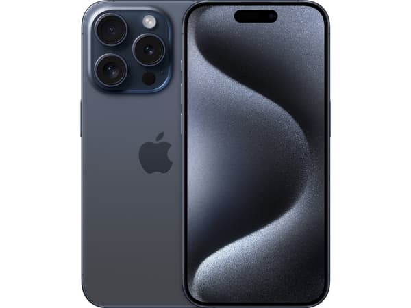 Apple iPhone 15 Pro , 15,5 cm (6.1"), 2556 x 1179 pikseliä, 128 GB, 48 MP, iOS 17, Titaani, Sininen Titaani, Sininen