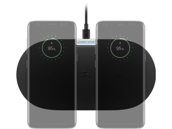 Wentronic 66308, Innendørs, USB, Trådløs lading, Svart