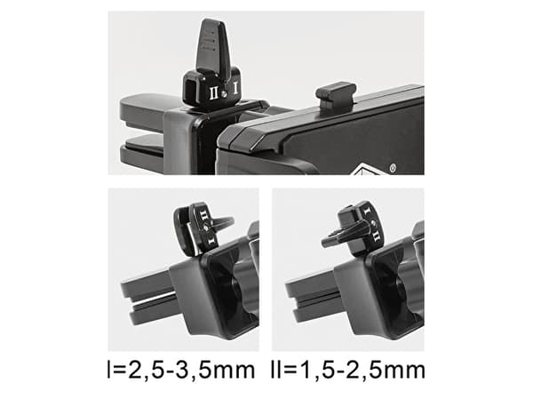 WEDO smarttelefon bilklemmeholder "Clip-it plus", svart soft-touch brakett med fjærmekanisme, for smarttelefoner med - 1 stk (60 06101)