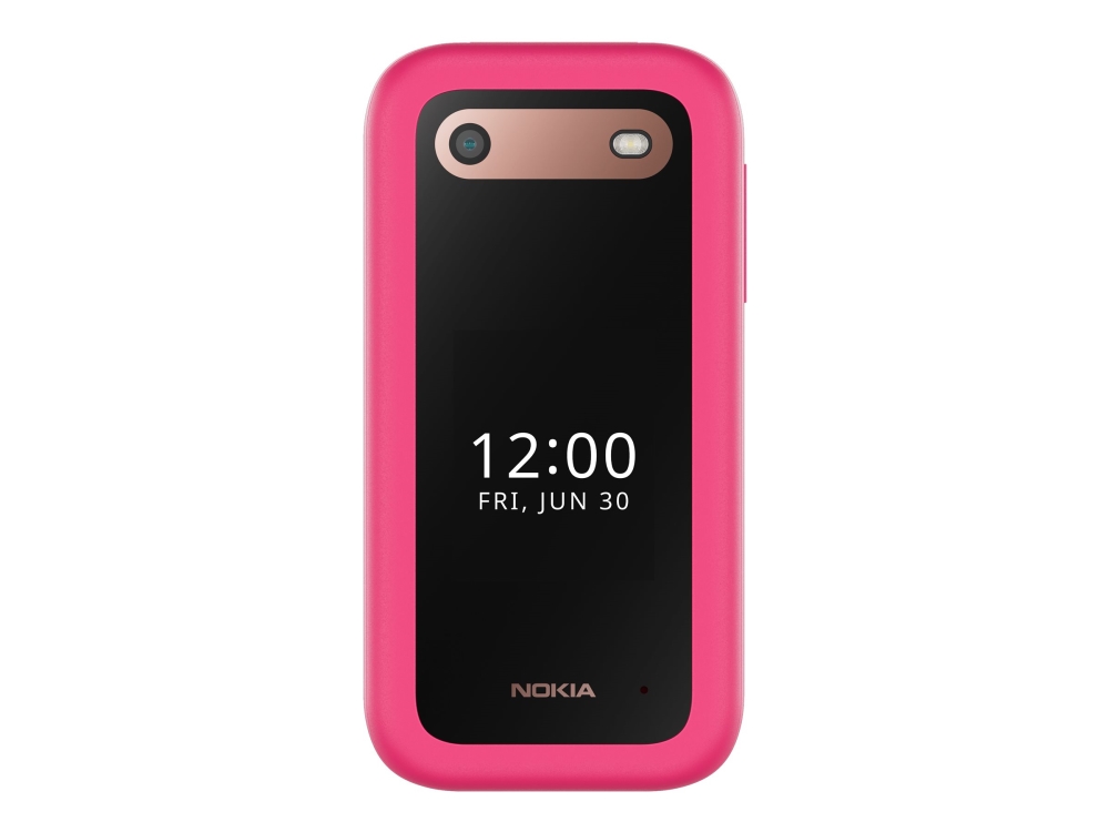 Nokia 2660 Flip - 4G funksjonstelefon - dobbelt-SIM - RAM 48 MB /  Internminne 128 MB - microSD slot - rear camera 0,3 MP - pop-rosa