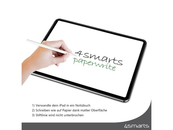 4smarts Paperwrite, Häikäisyä estävä näytönsuoja, Polyeteenitereftalaatti, 30 g, 1 kpl