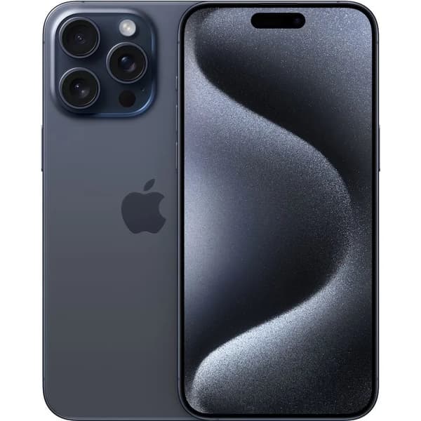 Apple iPhone 15 Pro Max - 5G älypuhelin - dual-SIM / Sisäinen muisti 1 TB - OLED-näyttö - 6,7" - 2796 x 1290 pikseliä (120 Hz) - 3x takakamera 48 MP, Titaani, Sininen