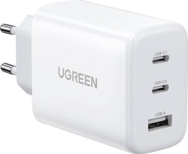 UGREEN CD275 vegglader, 2x USB-C, 1x USB, 65W (hvit)