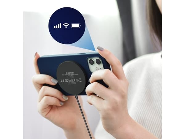Choetech Lader Choetech Trådløs Magnetisk Lader 15W MagSafe for iPhone 12/13/14 svart (T518-F-BK)