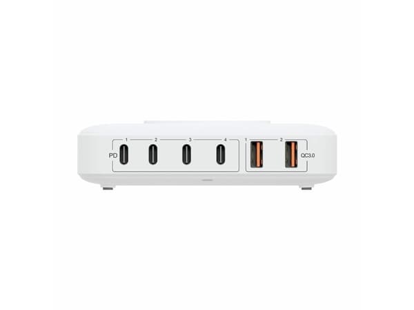 3MK Hyper Charger PowerMax 100W 4xUSB-C + 2xUSB-A ladestasjon med lader induksjon QC+PD