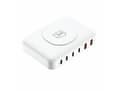 Miniatyrbilde 4 av 5: 3MK Hyper Charger PowerMax 100W 4xUSB-C + 2xUSB-A ladestasjon med lader induksjon QC+PD