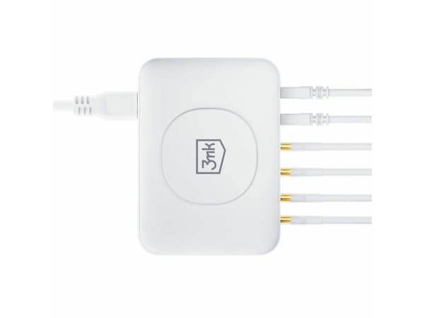 3MK Hyper Charger PowerMax 100W 4xUSB-C + 2xUSB-A ladestasjon med lader induksjon QC+PD