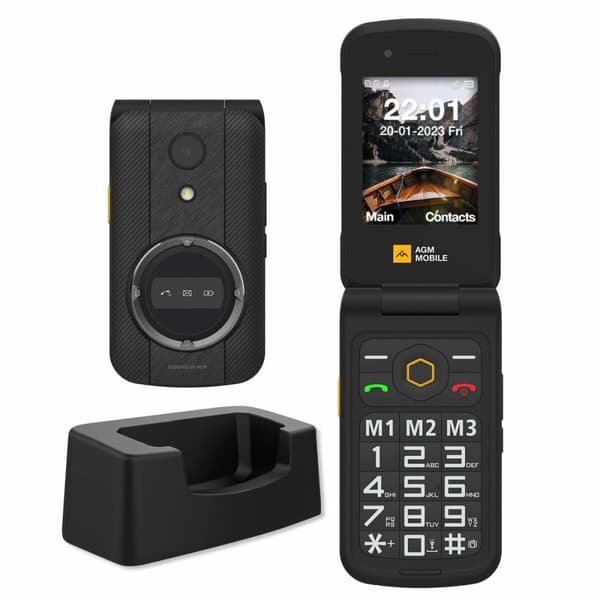Mobiltelefon M8 Flip Svart 2.4" 128 MB Sort
