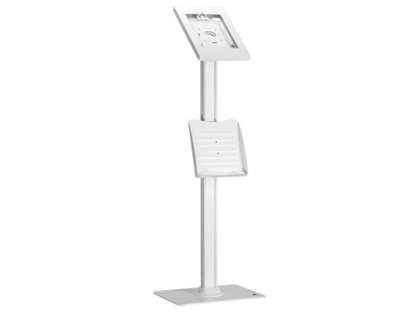 Maclean MC-476W Golvhållare för surfplattor med låsanordning, 9,7"-11", kompatibel med iPad/iPad Air/iPad Pro, Samsung Galaxy Tab A/Tab A7/Tab S6 Lit