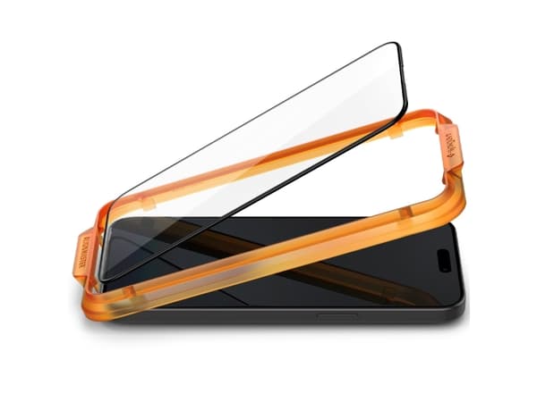 Spigen Glas.tR AlignMaster, Apple, iPhone 15 Plus, Transparent, 2 styck